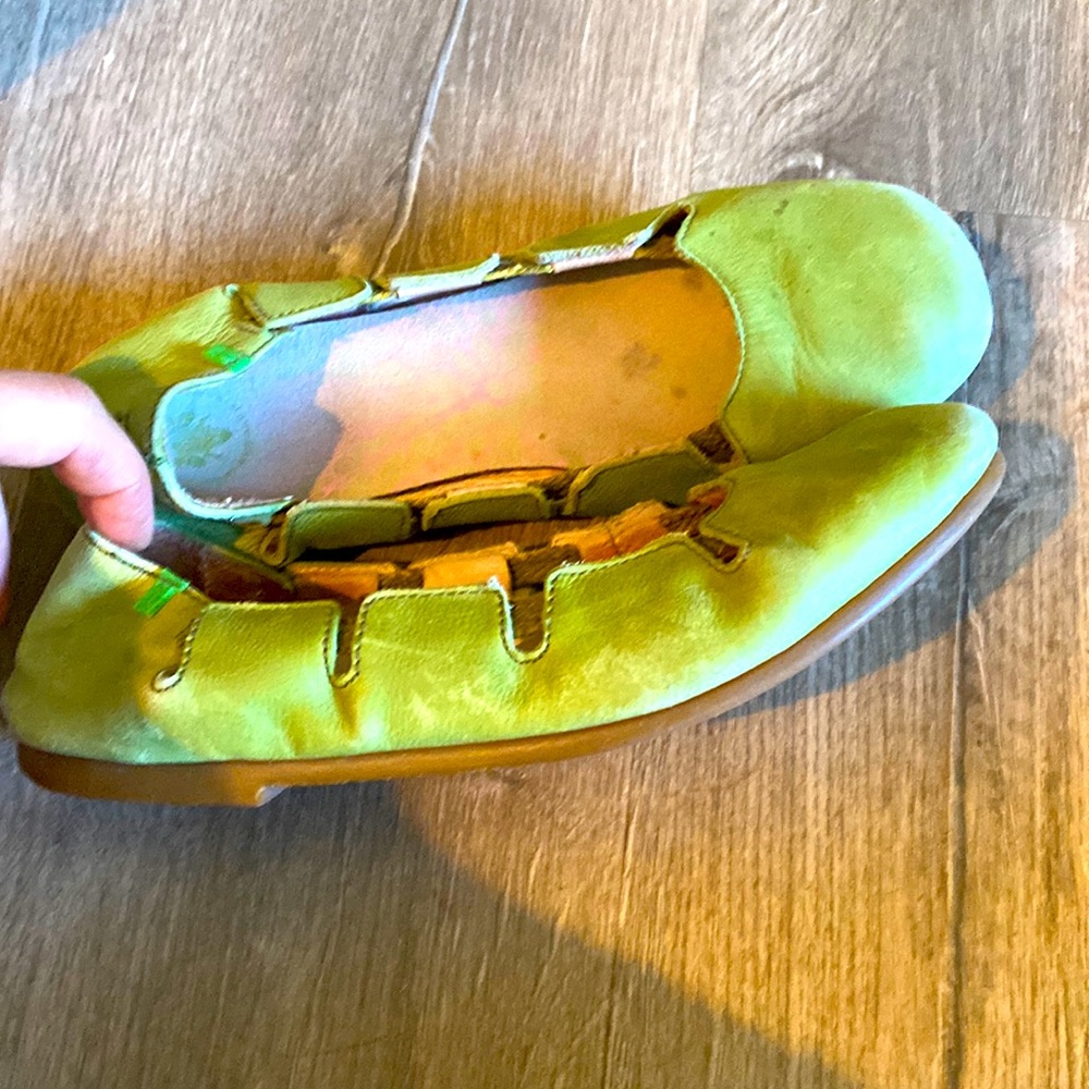 El naturalists all leather ballerina slipper